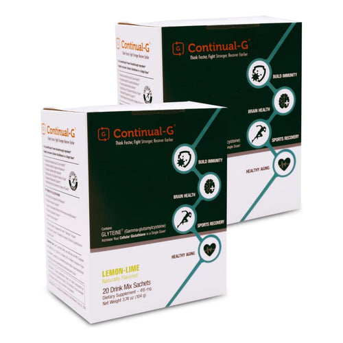 Polvo De Glutatión Antioxidante 415mg Sabor Limón Lima Continual G 40 Sobres