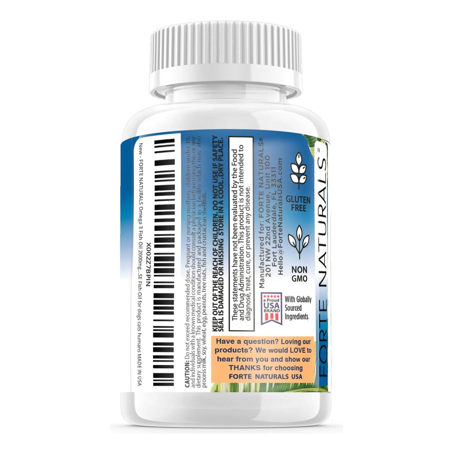 Aceite De Pescado Omega 3 2000 Mg Alta Potencia 800 Mg Epa 600 Mg Dha Suplemento Cardiovascular