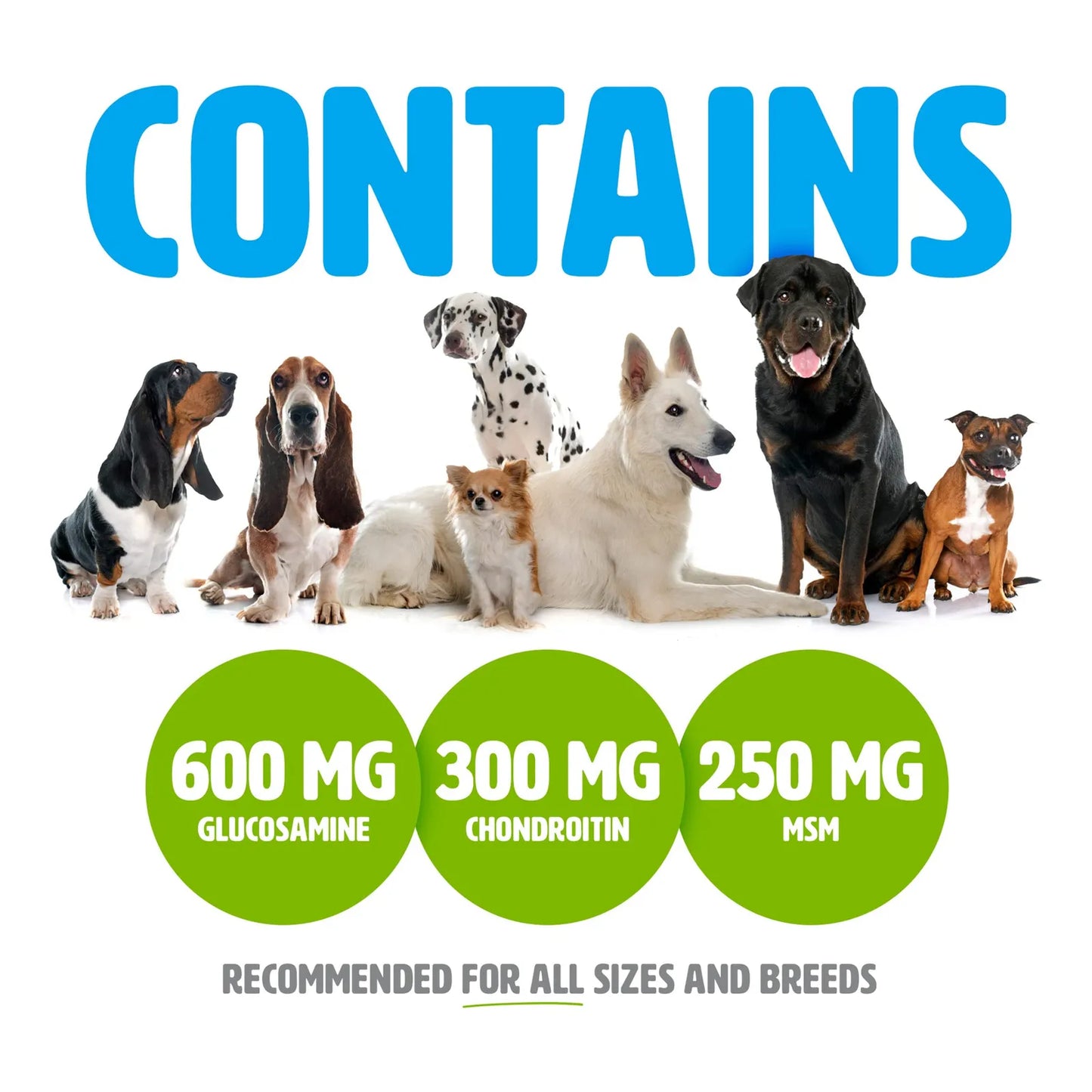 Golosinas Masticables De Glucosamina Para Perros Con Condroitina Y MSM - 120 Unidades