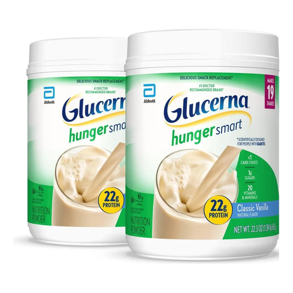 Glucerna Hunger Smart Polvo Nutrición Diabetes Control Azúcar Vainilla 22.3 Onzas