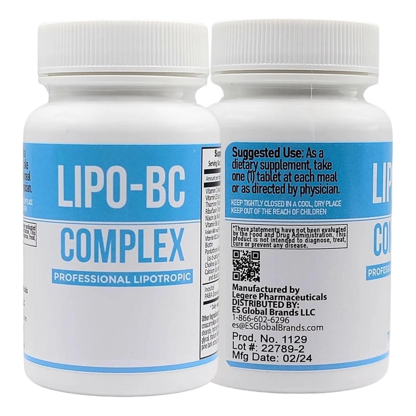 Tabletas Lipo B-Complex Energía Y Metabolismo 120 Tab Vitamina B12 Colina