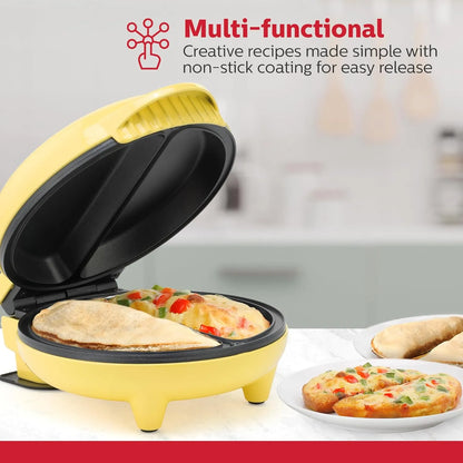 Máquina Antiadherente Para Hacer Tortillas Y Frittatas Holstein Housewares Negra Acero Inoxidable