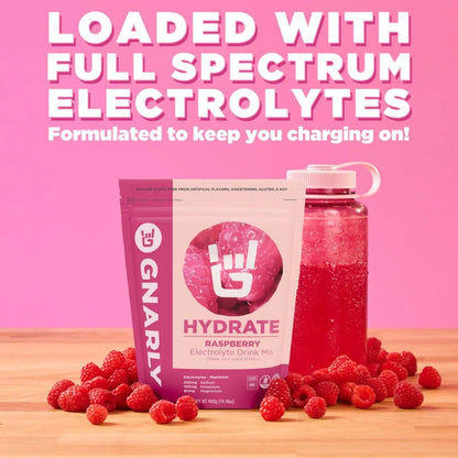 Mezcla Hidratante De Electrolitos Frambuesa Gnarly Nutrition Para Ejercicio Y Recuperación