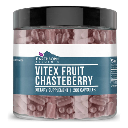 Vitex Chasteberry 200 Cápsulas Puro Sin Aditivos Extracto Natural
