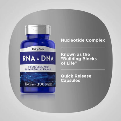 Suplemento De ADN Y ARN 200 Capsulas Complejo Nucleotidos Sin OMG Ni Gluten