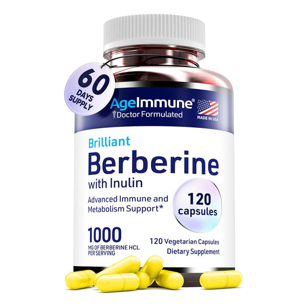 Complejo De Berberina 1000 Mg Con Inulina Suplemento Para Metabolismo Y Digestión