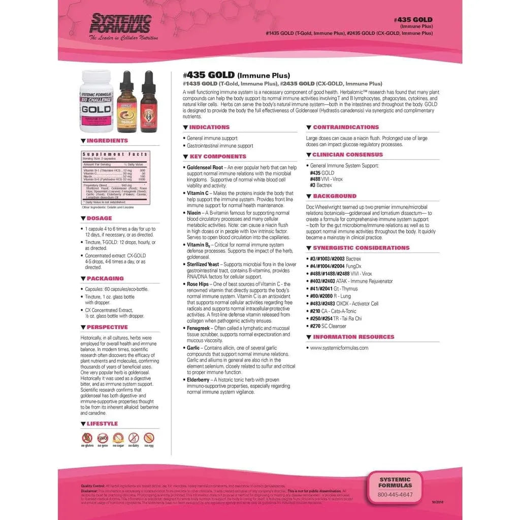 Gold Immune Plus 60 Capsulas Apoyo Inmunologico Natural Efectivo