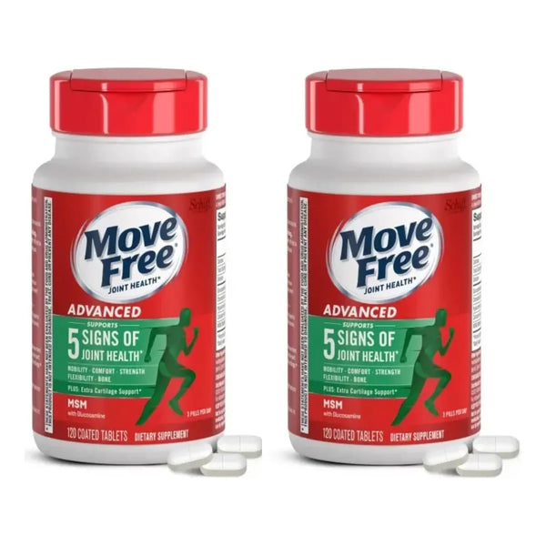 Conjunto Move Free Glucosamina Condroitina Avanzado Plus MSM Soporte Articular 40 Días