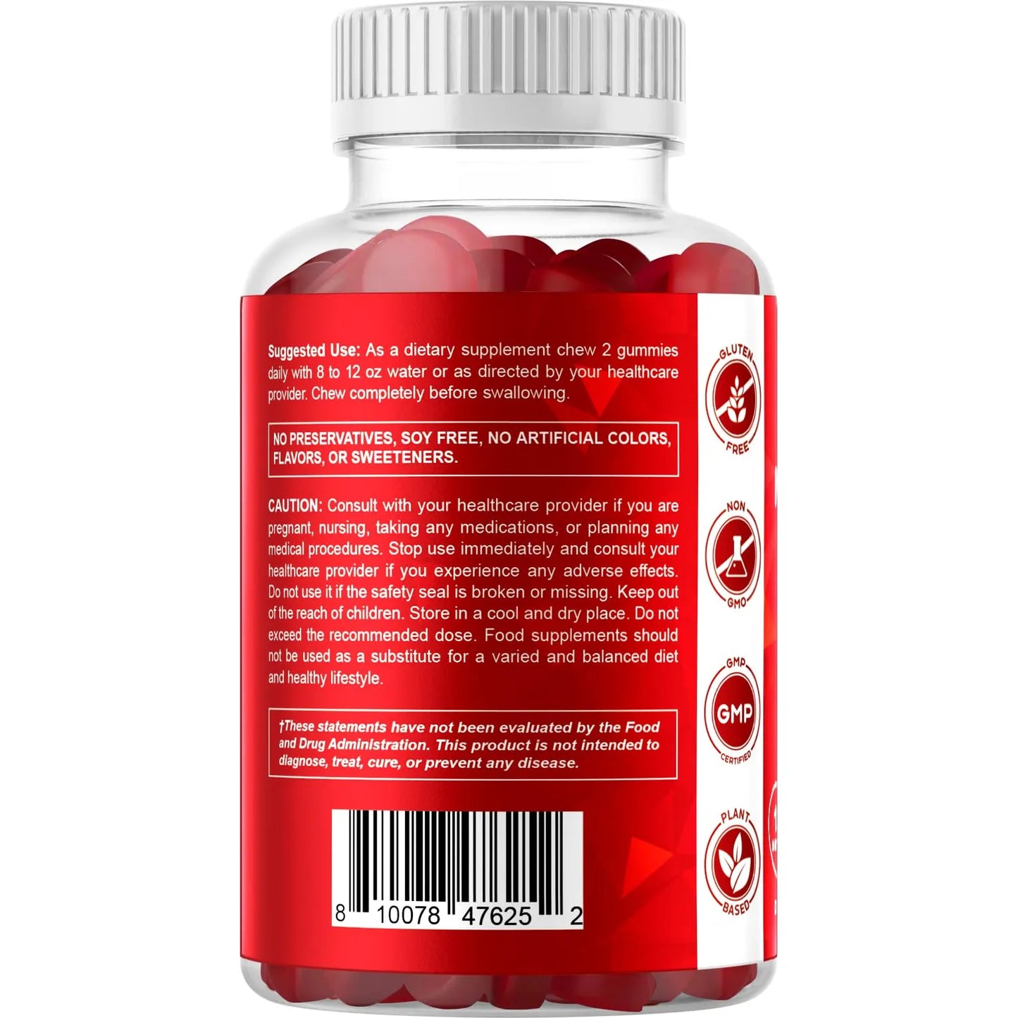 Gomitas De Vitamina B12 5000 Mcg 240 Unidades Sabor Cereza Natural Vegano