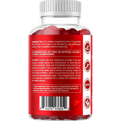 Gomitas De Vitamina B12 5000 Mcg 240 Unidades Sabor Cereza Natural Vegano