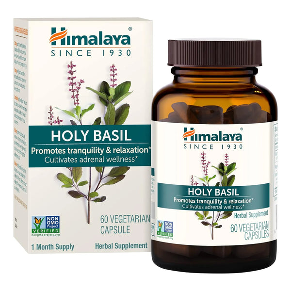 Albahaca Sagrada Tulsi Organica Himalaya 60 Capsulas Alivio Estrés y Calma