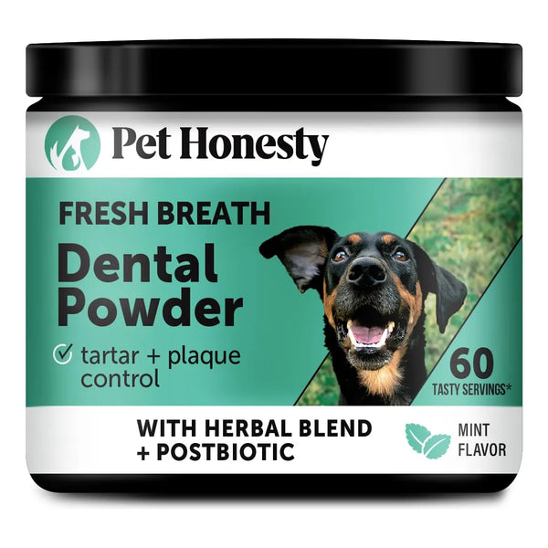Ambientador De Aliento En Polvo Para Perros Limpieza Dental Con Ingredientes Naturales