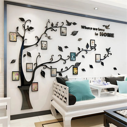 Pegatinas De Pared Arbol 3D Con Marco De Fotos Decora Facil Sin Obras