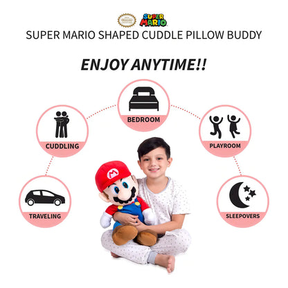 Almohada De Peluche Super Mario Franco Kids Bedding Decoración Infantil Suave