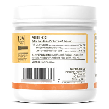 Aceite De Pescado Omega 3 Para Perros En Cápsulas Alto En EPA DHA 90 Unidades