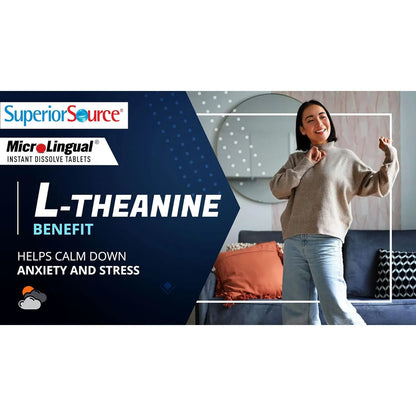L Teanina 200 Mg Tabletas Microlingües Relajación Y Sueño Profundo 100 Unidades