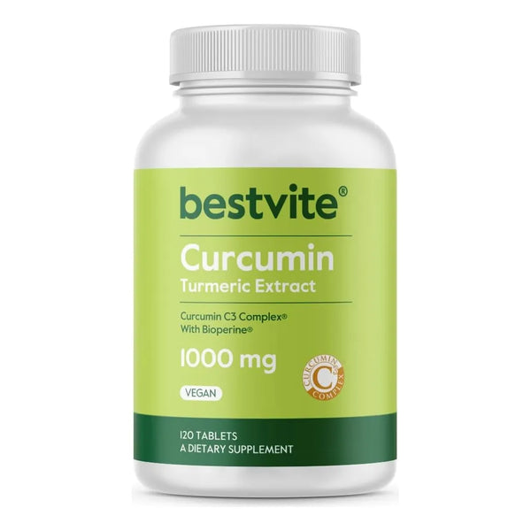 Tabletas De Curcumina 1000 Mg Con Bioperina 120 Unidades Potente Antioxidante Y Antiinflamatorio