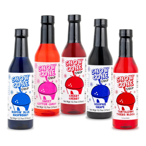 Sirope De Cono Surtido Pack De 5 Sabores 360ml C/u Importado Usa