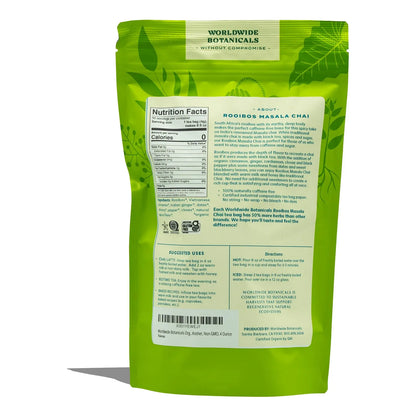 Té Orgánico Rooibos Masala Chai 50 Bolsas Sin Cafeína Digestivo Antioxidante