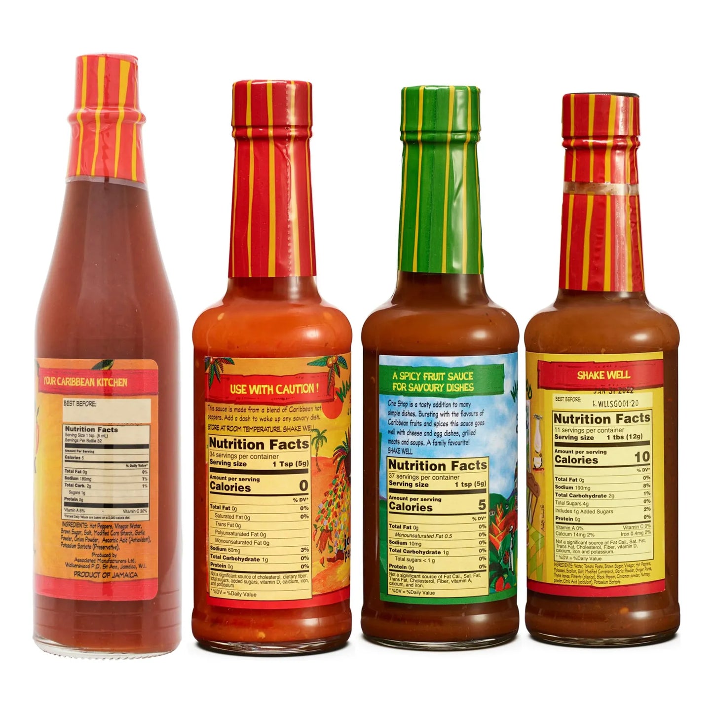 Kit De Salsas Picantes Y Saladas Caribeñas Walkerswood 4 Frascos Sabores Auténticos
