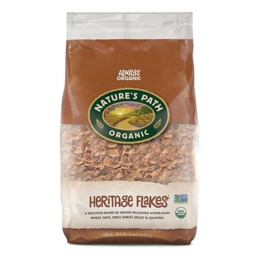 Copos De Cereal Orgánicos Heritage 907 Gramos Paquete De 6 Nature's Path Sin OMG