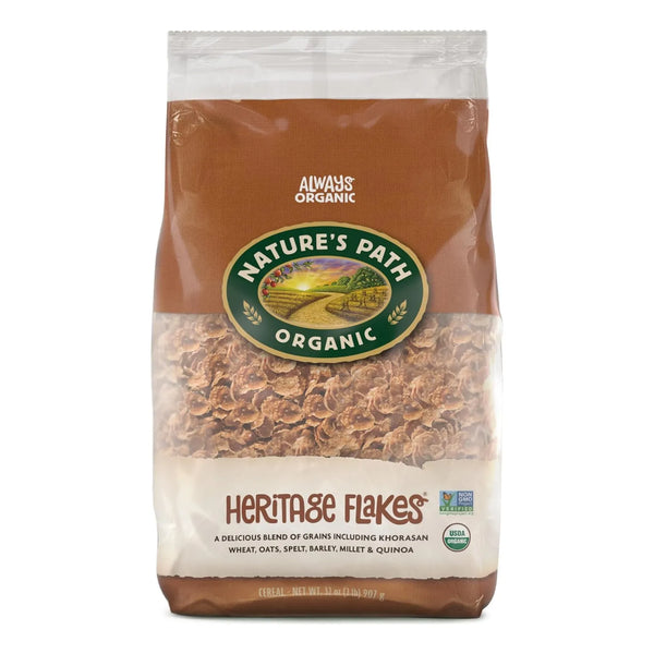 Copos De Cereal Orgánicos Heritage 907 Gramos Paquete De 6 Nature's Path Sin OMG