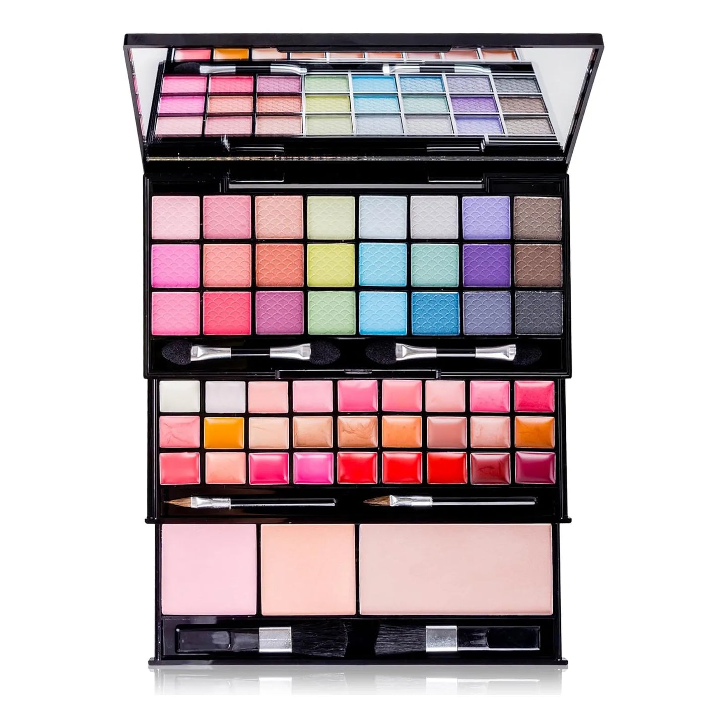 Kit Maquillaje Shany 45 Tonos Espejo Aplicadores Libre Crueldad