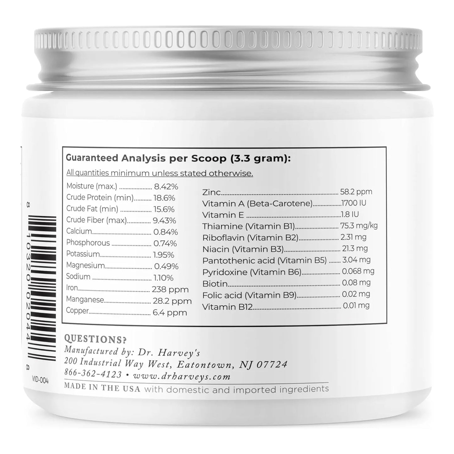 Suplemento Multivitaminico Mineral Hierbas Para Perros Dr Harvey Importado