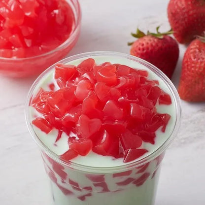 Topping Coco Jelly Sabor Fresa Para Postres Y Bebidas 1 Libra