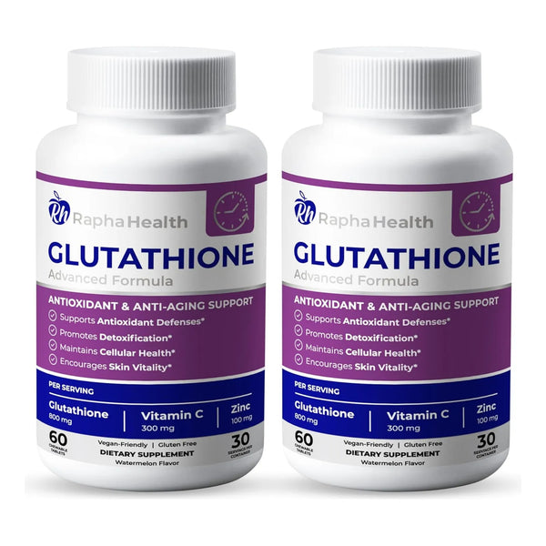 Paquete Doble Glutatión Con Vitamina C Y Zinc Antioxidante 120 Tabletas