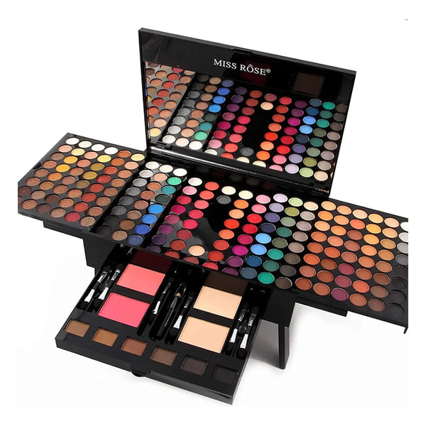 Paleta De Maquillaje Miss Rose M 190 Sombras Pigmentadas Y Versátiles
