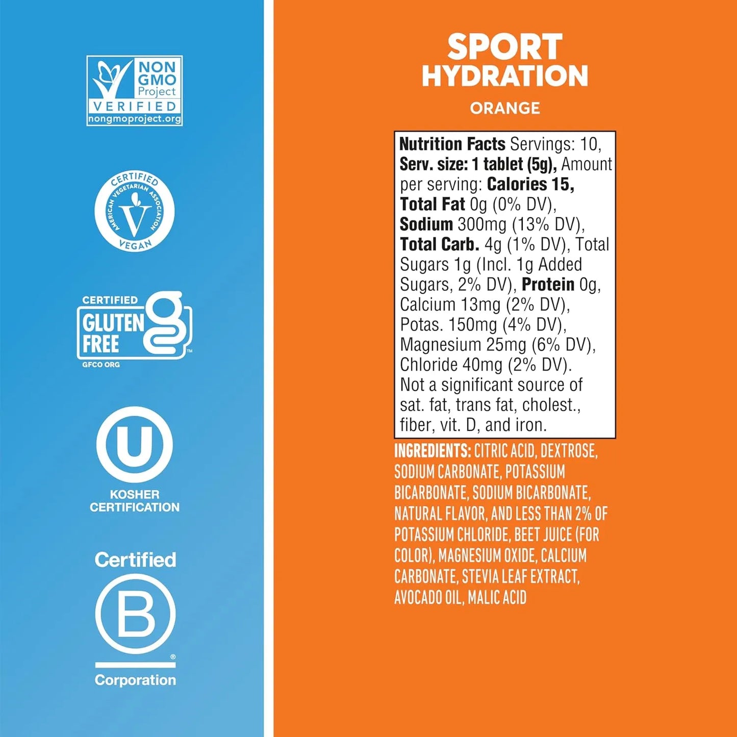 Pastillas Hidratantes Nuun Sport Electrolitos Sabor Naranja Energiza Tu Día