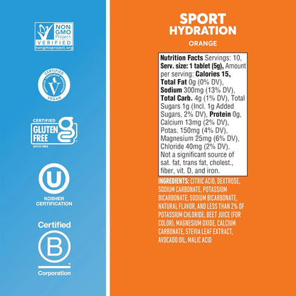 Pastillas Hidratantes Nuun Sport Electrolitos Sabor Naranja Energiza Tu Día