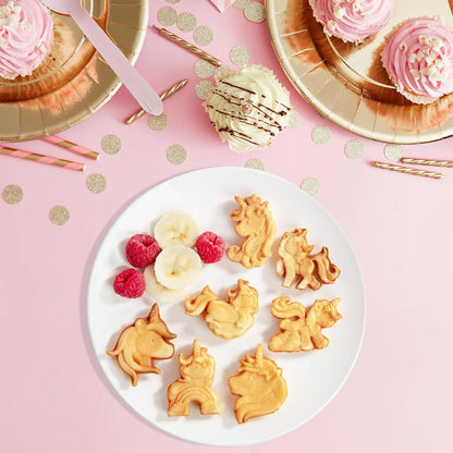 Maquina Waffles Unicornio 7 Figuras Divertidas Desayunos Magicos Antiadherente