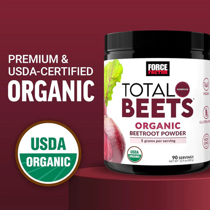 Polvo De Remolacha Orgánica Force Factor Total Beets Superalimento Nutrición Diaria 90 Porciones