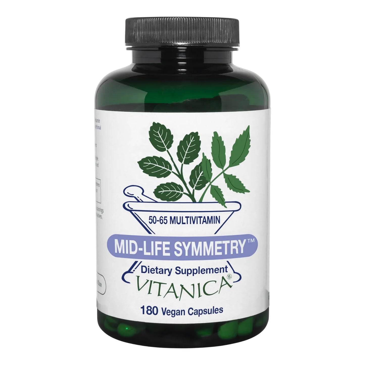 Vitanica Mid Life Symmetry Multivitaminico Mineral Alta Potencia 50 65 Vegano 180 Capsulas