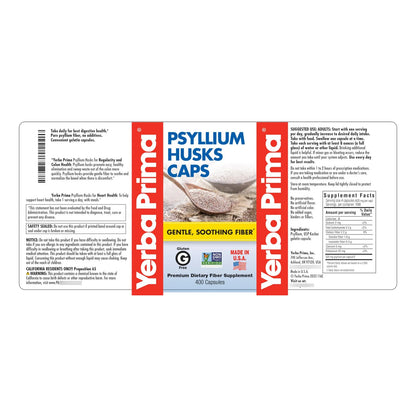 Cápsulas De Cáscara De Psyllium 625 Mg 400 Unidades Fibra Natural Para Digestión Y Saciedad