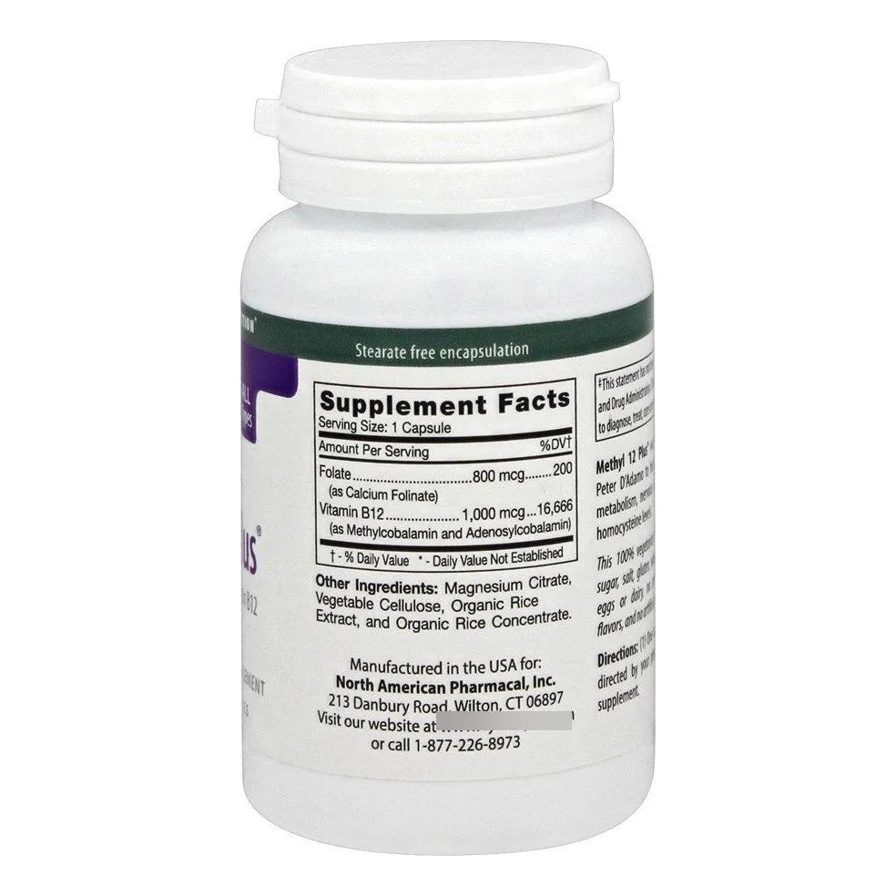 Metil 12 Plus Suplemento Con Vitamina B12 60 Capsulas Energia Y Bienestar