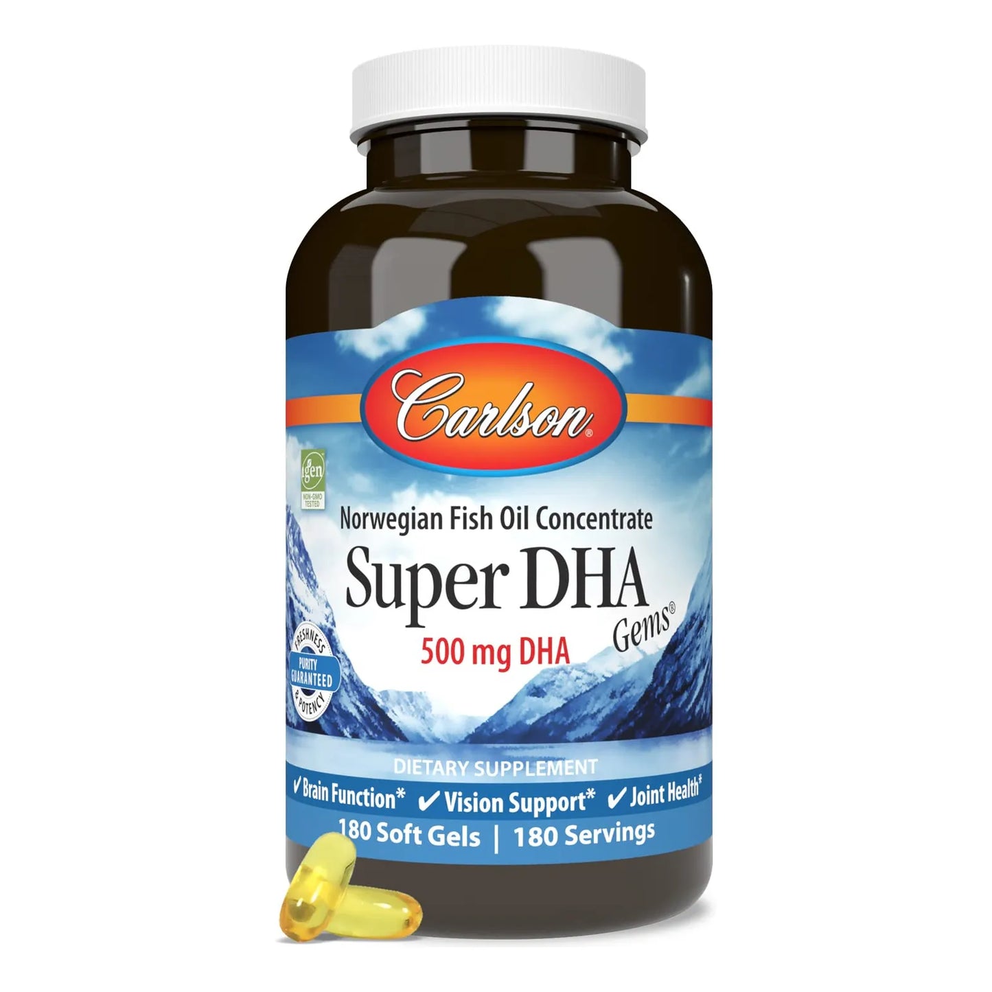 Aceite De Pescado Omega 3 Dha 500 Mg 180 Cápsulas Blandas Salud Cardiovascular