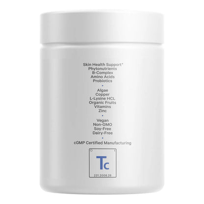 Cápsulas Para El Cuidado Facial Adolescente Vitaminas A C D3 E Zinc Probióticos Vegano 60 Unidades