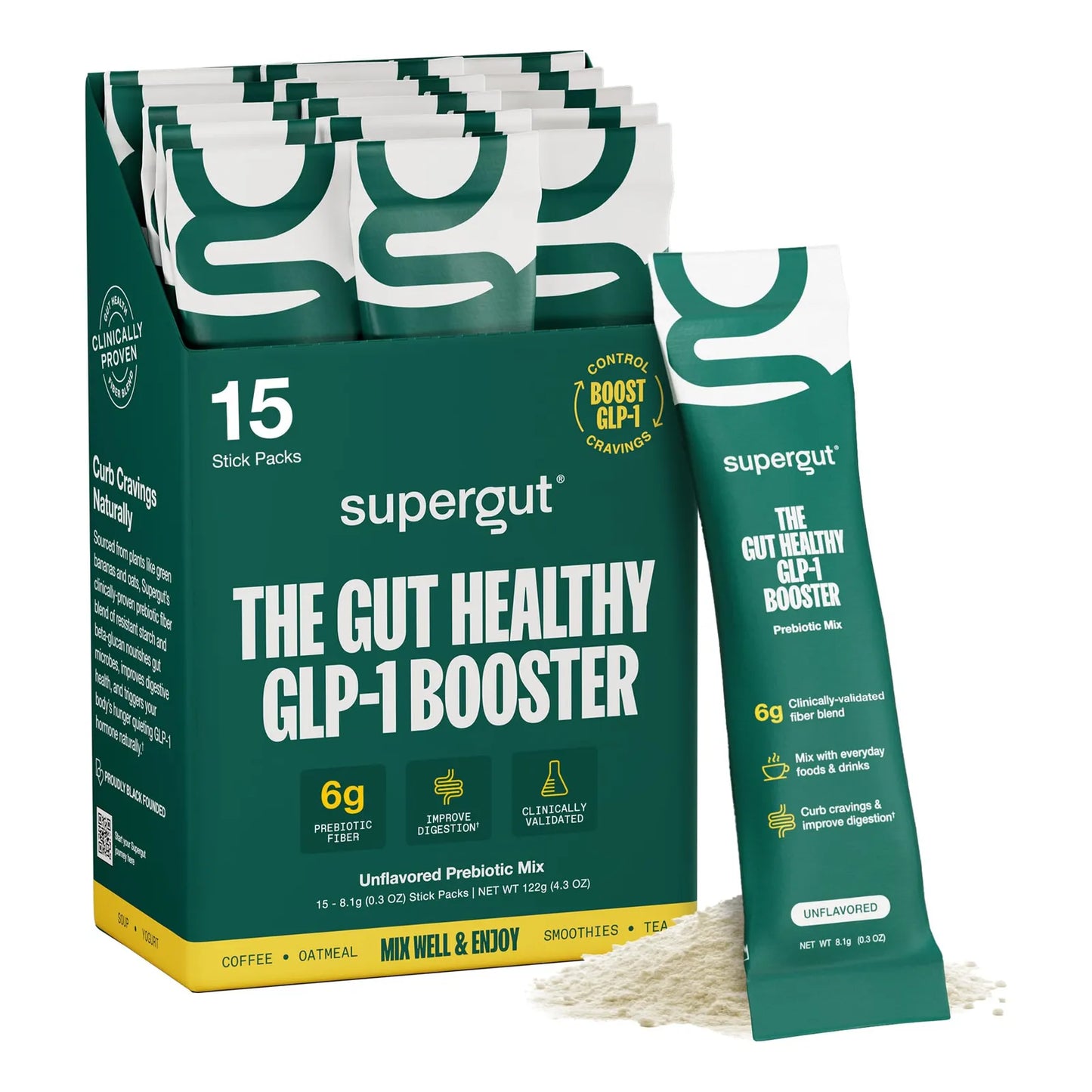Mezcla En Polvo GLP 1 Booster Alto En Fibra Para Salud Intestinal 15 Porciones