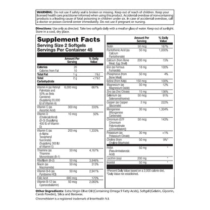 Multivitaminico Diario Solaray 90 Capsulas Energia Y Defensas