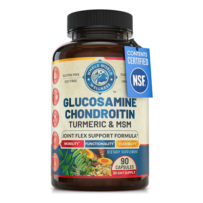 Suplemento Articular Glucosamina Condroitina MSM Curcuma Alivia Dolor Rigidez