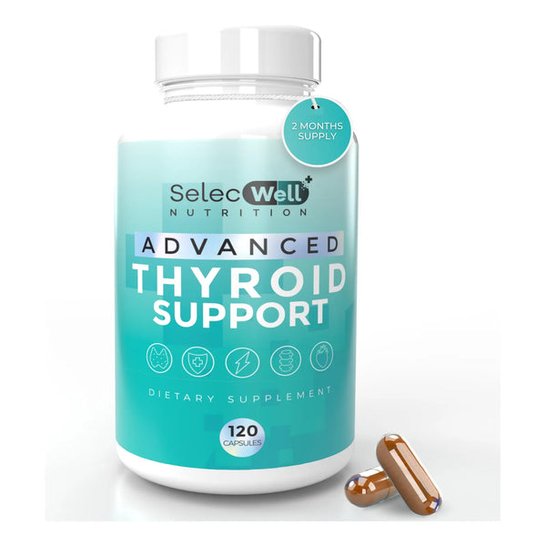 Suplemento Tiroides Con Yodo Vitamina D3 B12 Zinc Energia Mental Vegetariano Sin Omg