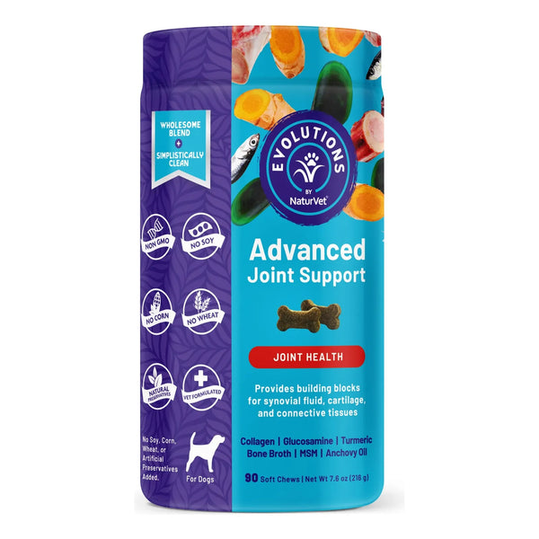 Evolutions By Advanced Joint Support Masticables Suaves Para Perros 90 Unidades Con Aceite De Anchoa Y Glucosamina