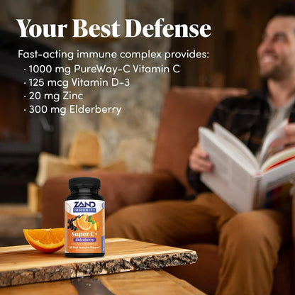 Immunidad Diaria Pureway C Zinc Vitamina D3 Saúc 60 Tabletas Apoyo Inmunológico