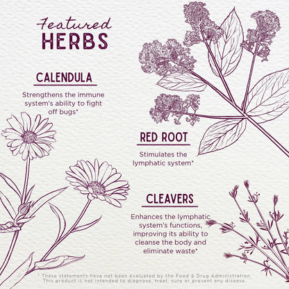 Herbs Lymph Mover Suplemento Natural De Drenaje Linfático Con Equinácea Para Apoyo Inmunológico 2 Onzas