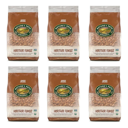 Copos De Cereal Orgánicos Heritage 907 Gramos Paquete De 6 Nature's Path Sin OMG