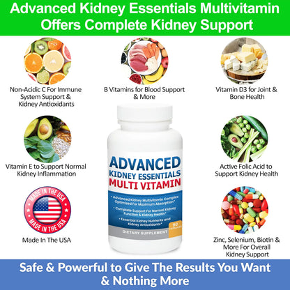 Advanced Kidney Essentials Multivitamínico Apoyo Renal 30 Cápsulas