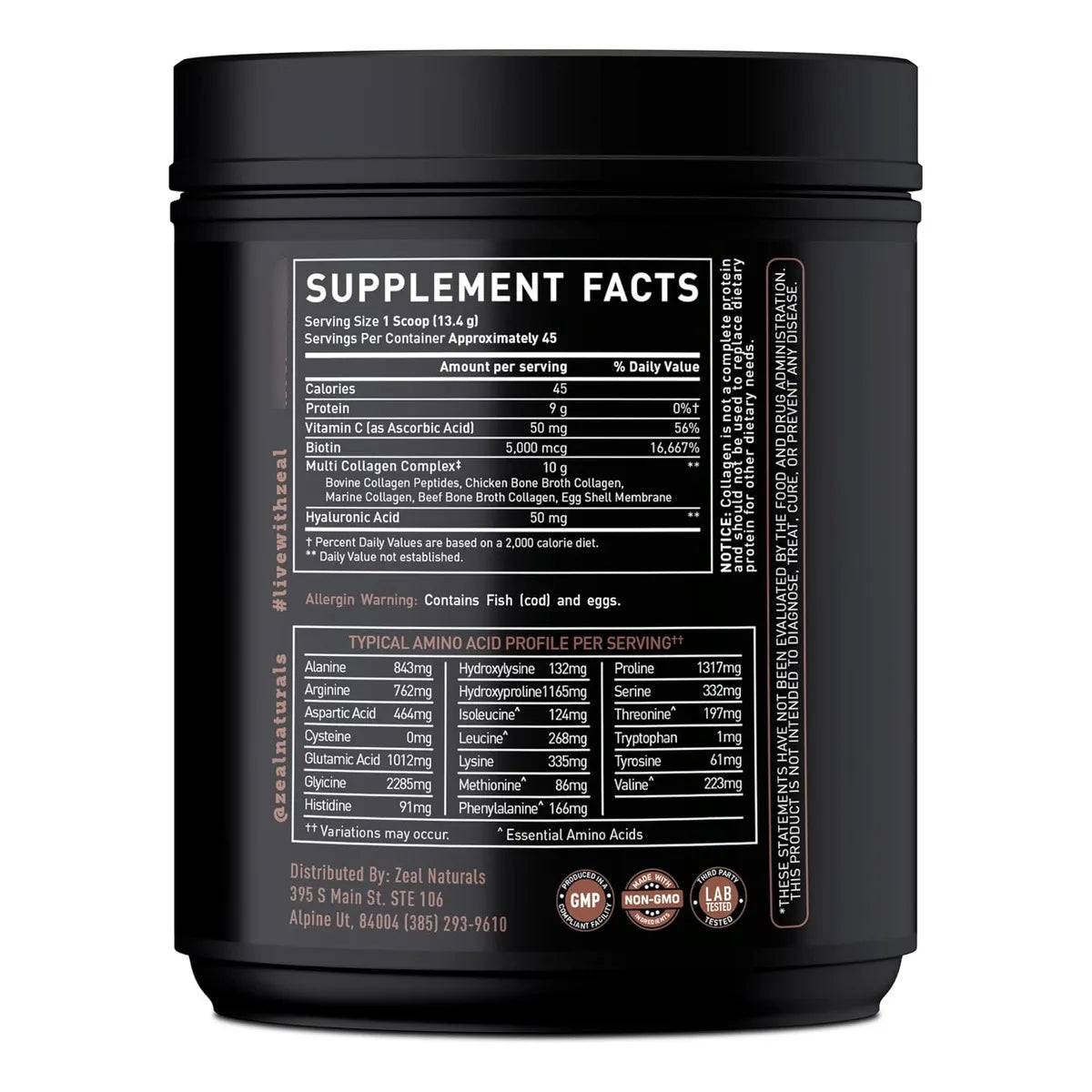 Proteína En Polvo Péptidos Colágeno Múltiple Premium Con Vitamina C Biotina Y Ácido Hialurónico Para Piel Cabello Y Uñas